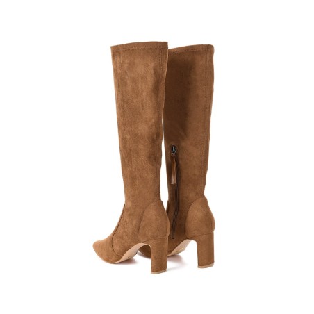 Limited Time Offer Bradley Knee High Boots - Coffee Stretch Micro