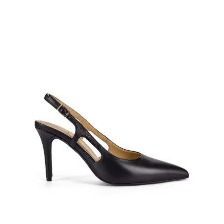 Limited Time Offer Cinch Slingback Heel - Black Leather New Collection