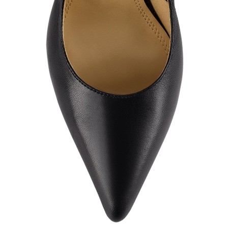 Limited Time Offer Cinch Slingback Heel - Black Leather New Collection