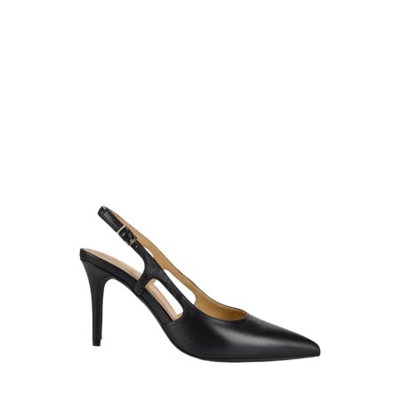 Limited Time Offer Cinch Slingback Heel - Black Leather New Collection