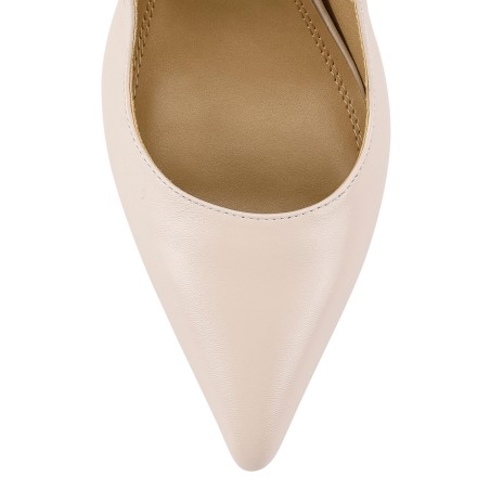 Limited Time Offer Cipriani Stiletto Pump - Bone Leather In Stock