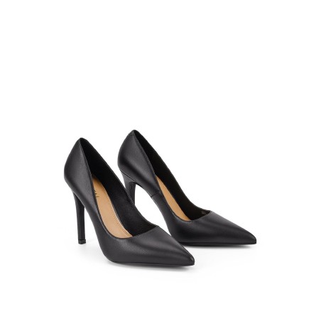 Limited Time Offer Circa Stiletto Pumps - Black Leather New Release