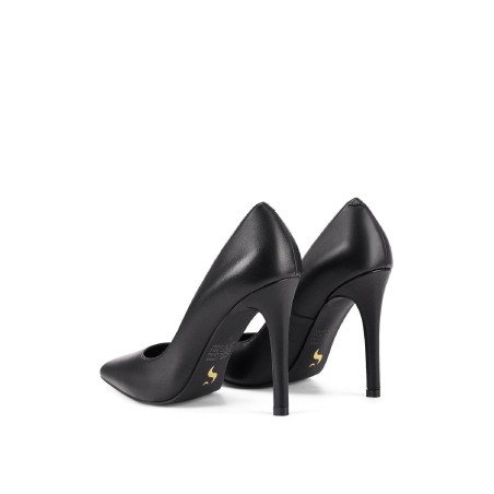 Limited Time Offer Circa Stiletto Pumps - Black Leather New Release