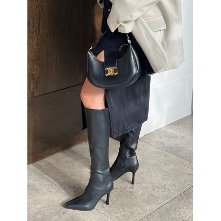 Limited Time Offer Divine Knee High Stretch Boots - Black Stretch Just Launched