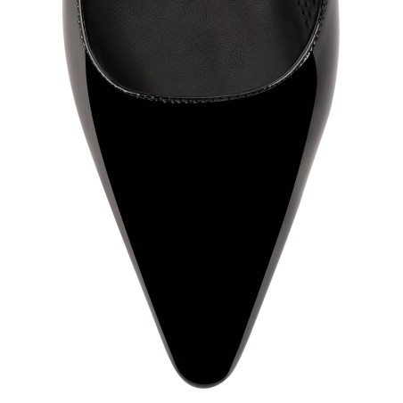 Limited Time Offer Alana Slingback Flats  - Black Patent Leather In Stock