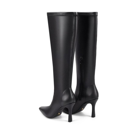 Limited Time Offer Divine Knee High Stretch Boots - Black Stretch Just Launched