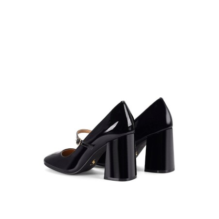 Limited Time Offer Gigi Block Heel Pump - Black Patent Leather New Stock