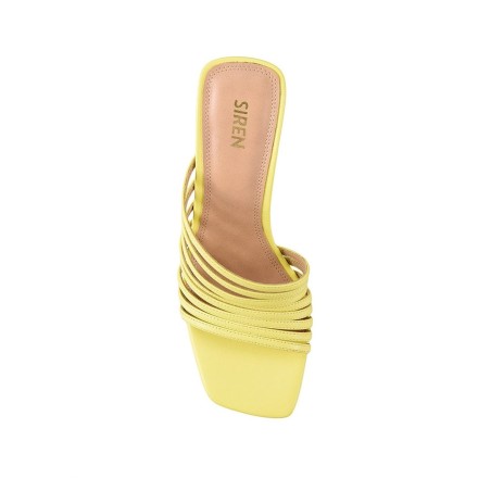 Limited Time Offer Izaac Stiletto Mules - Lime Leather In Stock