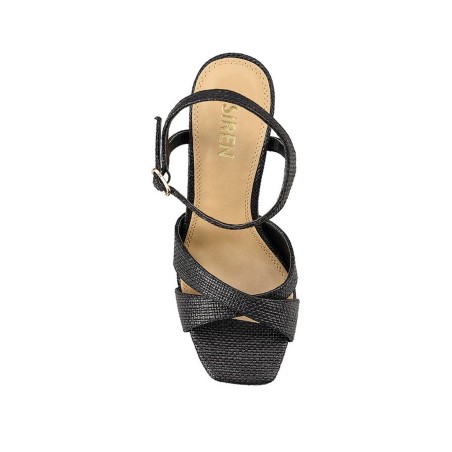 Limited Time Offer Jamie Platform Sandals - Black Raffia New Release