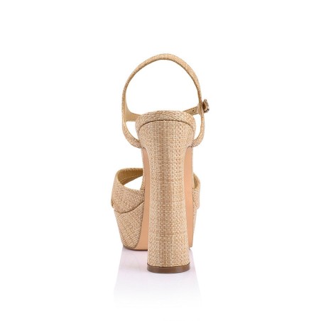 Limited Time Offer Jamie Platform Sandals - Natural Raffia