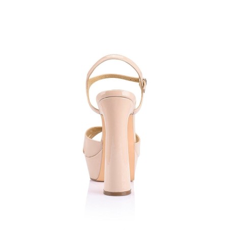 Limited Time Offer Jamie Platform Sandals - Nude Patent Latest Edition