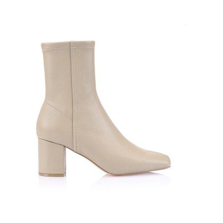 Limited Time Offer Juan II Sock Boots - Nude Stretch Kid Leather Available Now