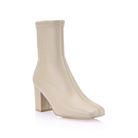 Limited Time Offer Juan II Sock Boots - Nude Stretch Kid Leather Available Now