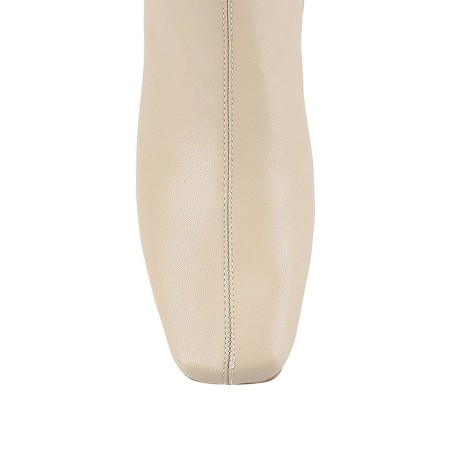 Limited Time Offer Juan II Sock Boots - Nude Stretch Kid Leather Available Now