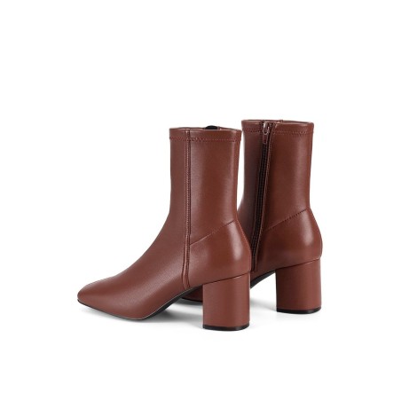 Limited Time Offer Juan II Sock Boots - Rust Stretch Leather Hot New Item