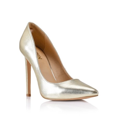 Limited Time Offer Anabelle Stiletto Pumps - Soft Gold Leather Just In