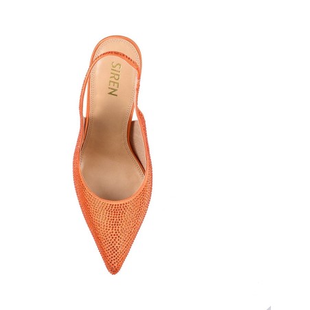 Limited Time Offer Anthony Stiletto Heels - Orange Satin/Jewels In Stock