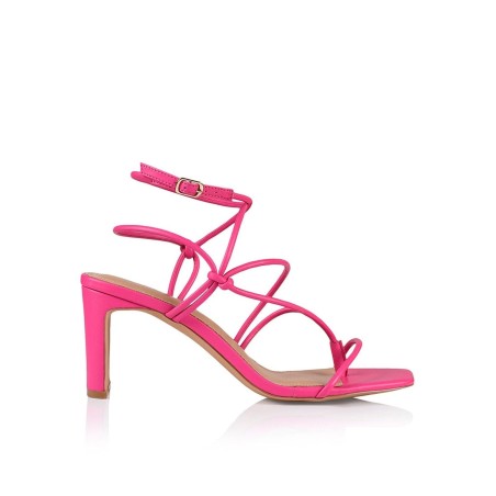 Limited Time Offer Kilby Block Heel Sandals - Hot Pink Leather Fresh Release