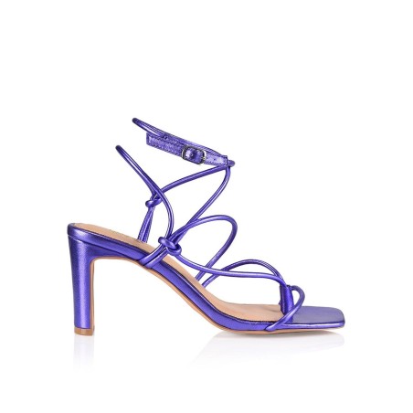 Limited Time Offer Kilby Block Heel Sandals - Purple Metallic Leather Limited Stock