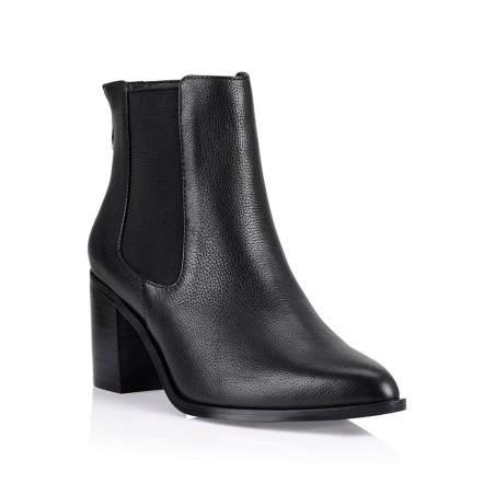 Limited Time Offer Laurah Chelsea Ankle Boots - Black Leather