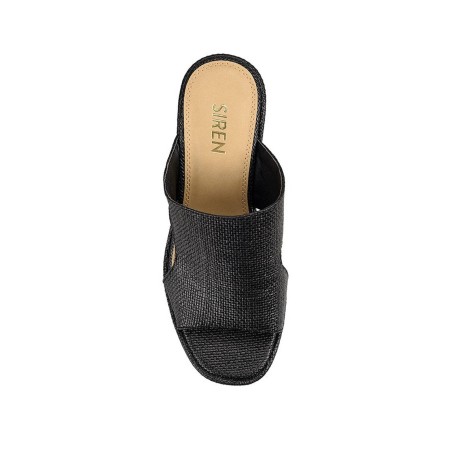 Limited Time Offer Milky Platform Sandals - Black Raffia New Release