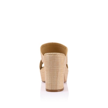 Limited Time Offer Milky Platform Sandals - Natural Raffia Ready for Shipment