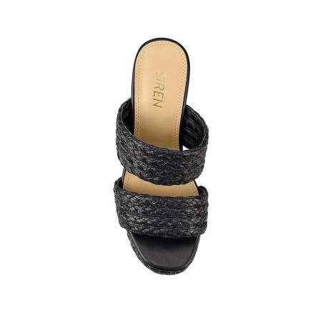 Limited Time Offer Mingus Platform Mules - Black Raffia