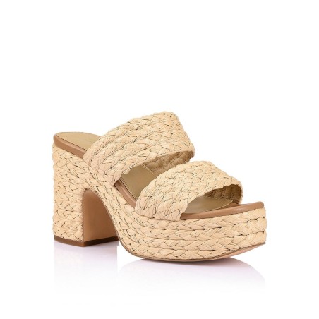 Limited Time Offer Mingus Platform Mules - Natural Raffia On Hand Now