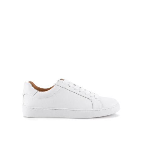 Limited Time Offer Monarch Leather Sneaker - White Leather Fresh Release