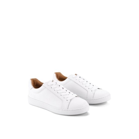 Limited Time Offer Monarch Leather Sneaker - White Leather Fresh Release