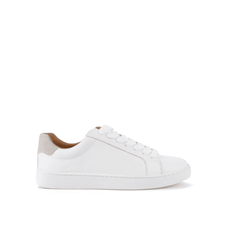 Limited Time Offer Monarch Leather Sneaker - White / Grey Leather Limited Stock