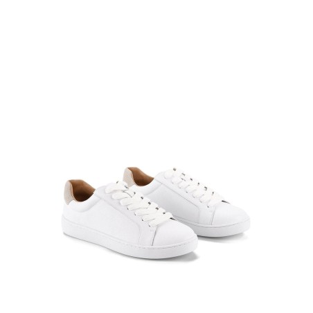 Limited Time Offer Monarch Leather Sneaker - White / Grey Leather Limited Stock