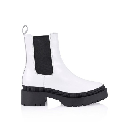 Limited Time Offer Orielly Combat Chunky Boots - Chalk Box Kid Leather Hot New Item