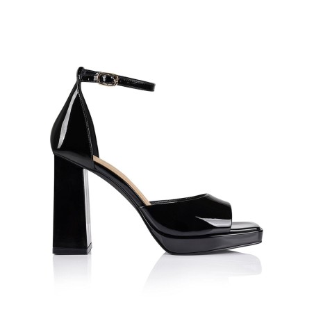 Limited Time Offer Pascale Platform Heels - Black Patent Leather New Collection