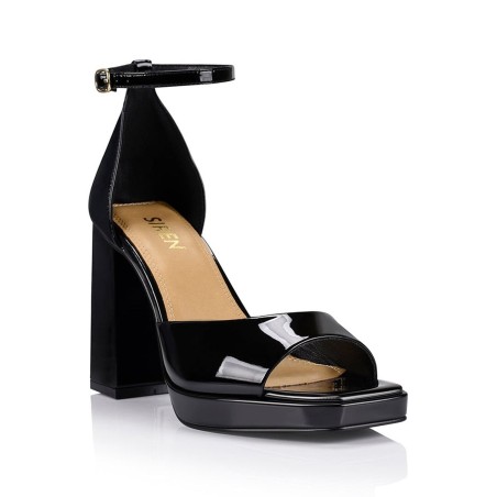 Limited Time Offer Pascale Platform Heels - Black Patent Leather New Collection