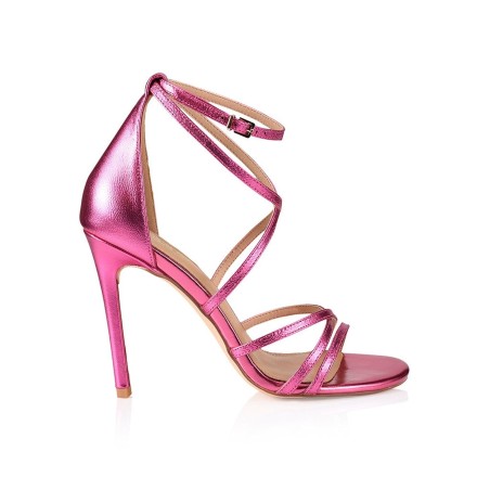 Limited Time Offer Danger Stiletto Heels - Hot Pink Metallic