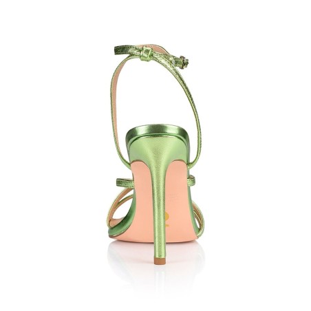 Limited Time Offer Dagger Stiletto Heels - Lime Green Metallic Limited Stock