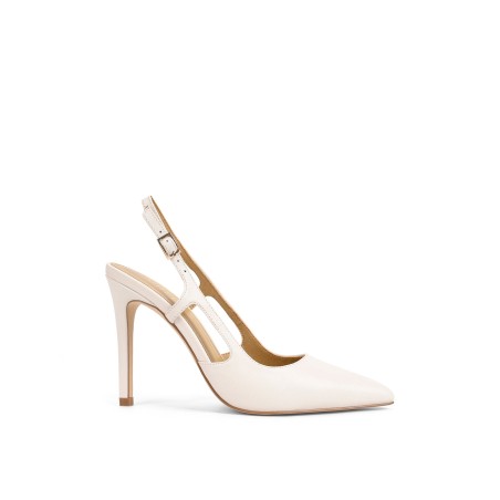 Limited Time Offer Cipriani Stiletto Pump - Chalk White Leather New Stock