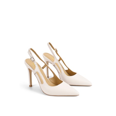 Limited Time Offer Cipriani Stiletto Pump - Chalk White Leather New Stock