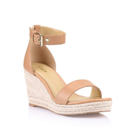 Limited Time Offer Reign II Wedge Sandals - Soft Tan Leather Just In