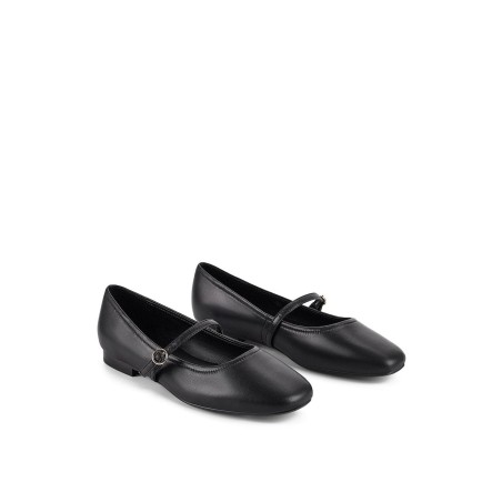 Limited Time Offer Rey Mary Jane Ballet - Black Leather Available for Immediate Shipping