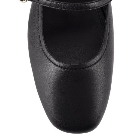 Limited Time Offer Rey Mary Jane Ballet - Black Leather Available for Immediate Shipping