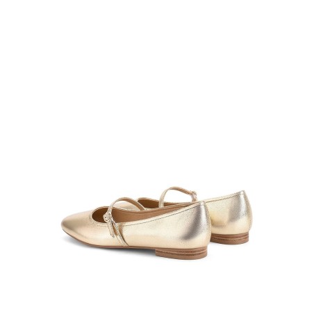 Limited Time Offer Rey Mary Jane Ballet - Gold Metallic Leather Ready for Shipment