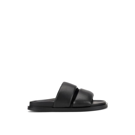 Limited Time Offer Lacey Footbed Sandals - Black Leather In Stock