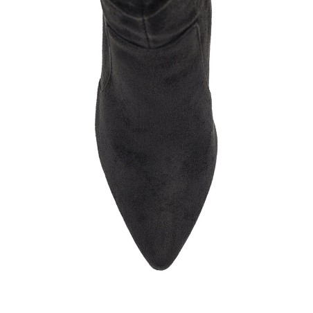 Limited Time Offer Sage Knee High Boots - Black Micro Hot New Item