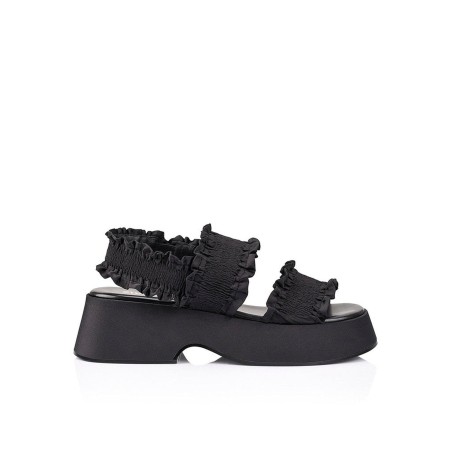 Limited Time Offer Scarlet Flatform Sandals - Black In Stock