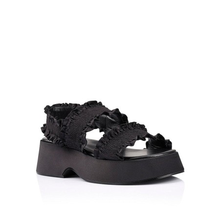 Limited Time Offer Scarlet Flatform Sandals - Black In Stock