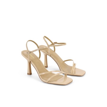 Limited Time Offer Speck Strappy Heels - Nude Patent Leather Ready for Shipment