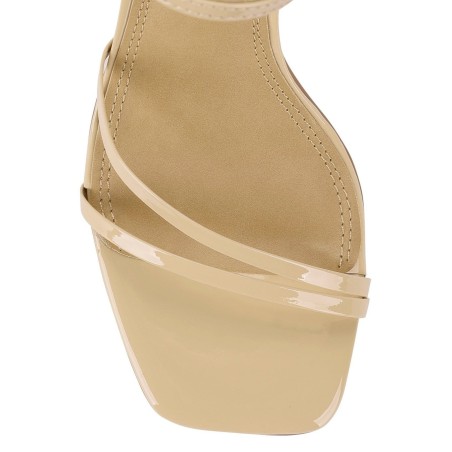 Limited Time Offer Speck Strappy Heels - Nude Patent Leather Ready for Shipment