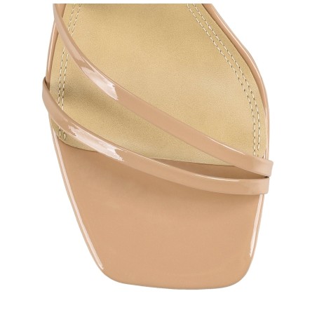 Limited Time Offer Speck Strappy Heels - Tan Patent Leather